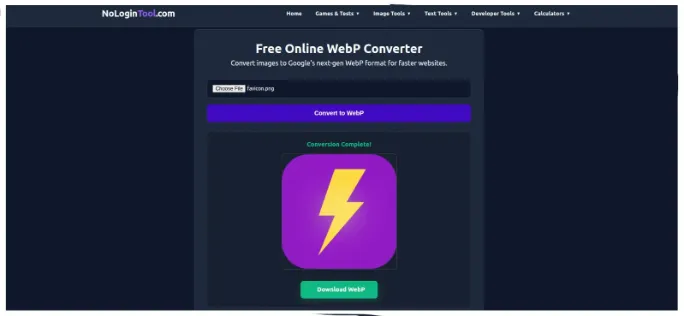 How to use the WebP converter tool