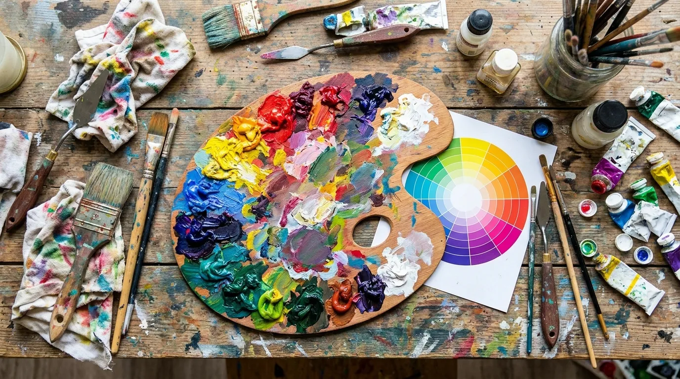 Color swatches with hex codes palette