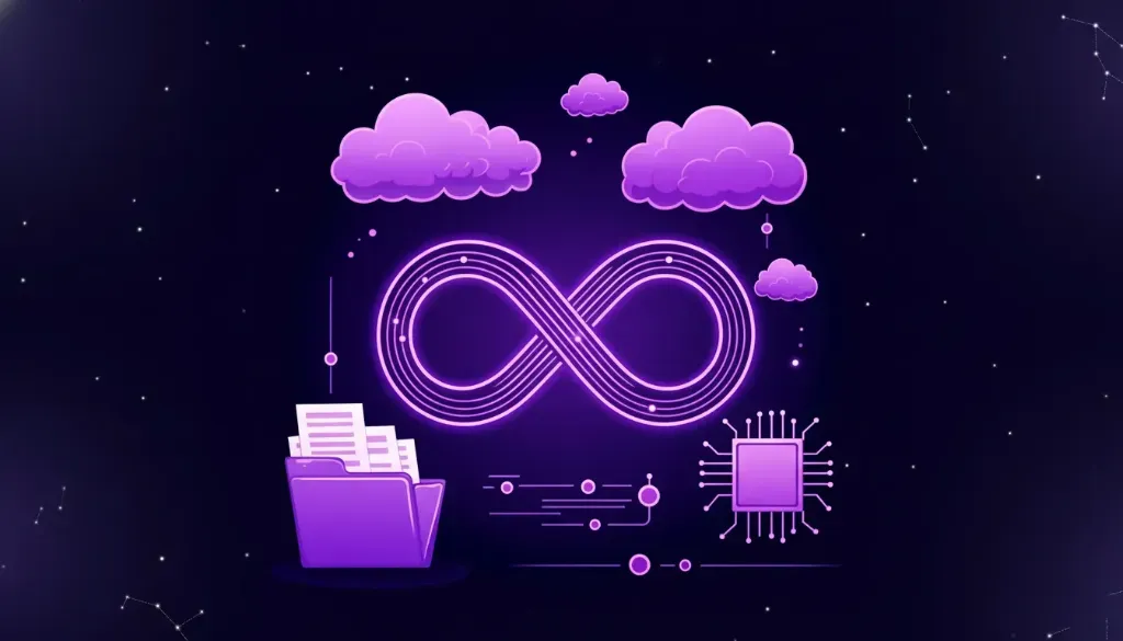 Unlimited uploads no limits concept